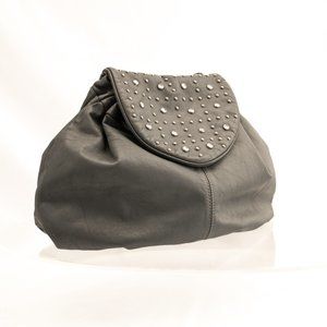 L. J. Simone New York Grey Leather Purse Bag